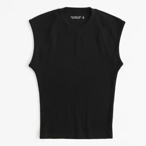 Abercrombie & Fitch Essential Tuckable Shell Rib Tee Black XS